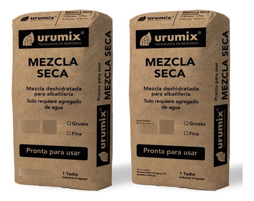 Mezcla Fina Para Revoque Urumix