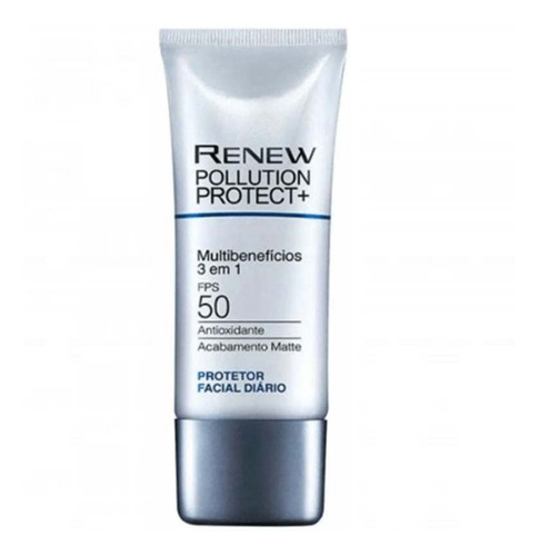 Imagem 1 de 3 de Protetor Solar Facial 3 Em1 Renew Pollution Fps50 50g - Avon