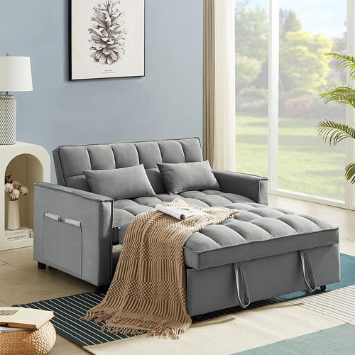 Sofa Cama Moderno Convertible Terciopelo Casa Hogar