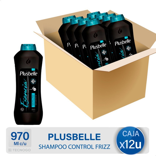 Caja Shampoo Plusbelle Control Frizz Sedoso Y Manejable Pack