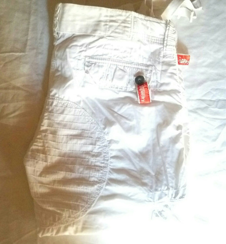 Pantalón Superdry, Talla S, Color Blanco.