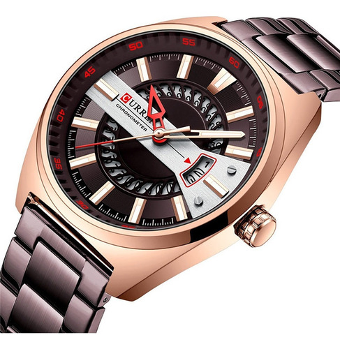 Elegante Reloj Curren Hombre Moda Metálico Con Fechador