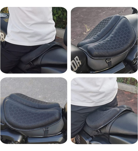 Cojín De Asiento De Moto, Cojín De Gel 3d En Forma De Panal