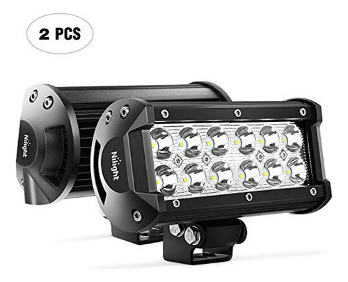 Barras De Luz - Nilight Led Light Bar 2pcs 36w 6.5inch Spot 