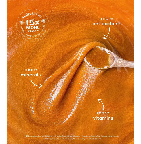 Miel De Manuka Steens Mgo 85+ Cruda 499g Pura De