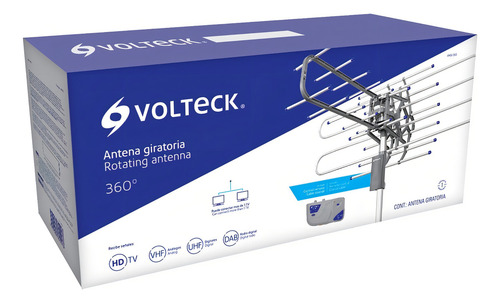 Antena Aérea Tv Giratoria 360° A Control Remoto Voltec 48115