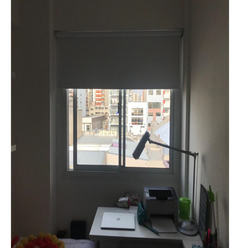 Cortina Roller Blackout 220x220 Cm Blanco Black Out 100% Bloqueante Solar, Tela Pvc Resistente, Soportes Metalicos, 220 Ancho X 220 Alto Blanco