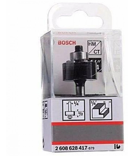 Fresa Para Ribetear Encastre De 1/4 Ancho 1/2  Hm Bosch