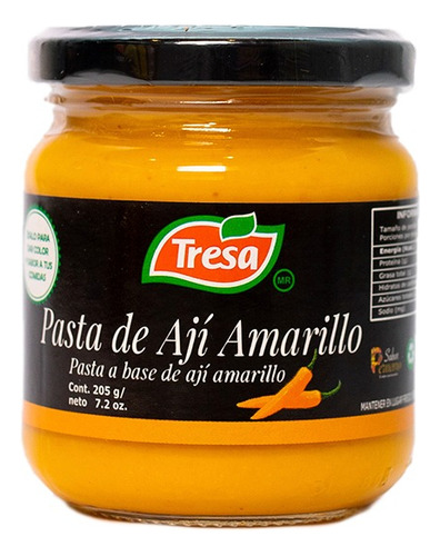 Pasta De Ají Amarillo, Tresa, Frasco De 205 Grs.