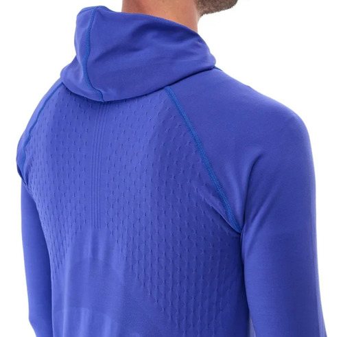 Sudadera Running Compressport 3d Thermo Seamless Azul Aswu30