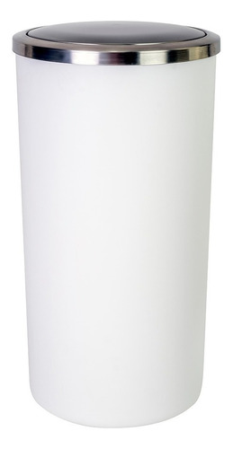 Papelera Lenox Plastico 35l 30x56cm Blanco