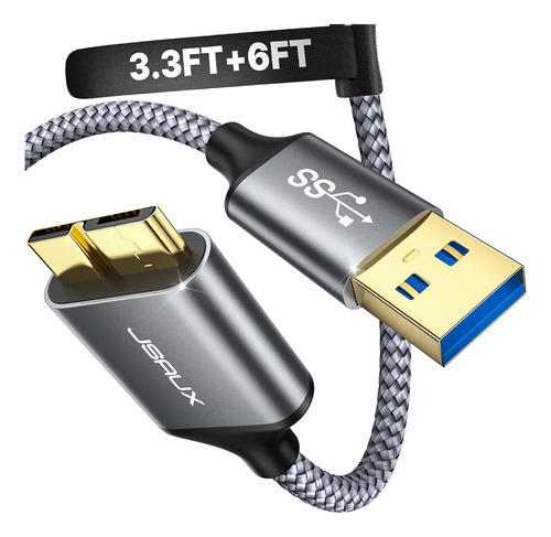 Cable Micro Usb 3.0, Cable Jsaux Usb A Macho A Micro B Paque