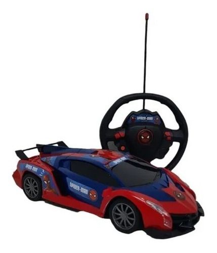 Imagen 2 de 2 de Auto A Control Remoto Spiderman Con Luz Marvel M4e