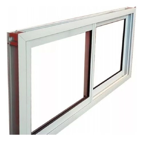 Ventana De Aluminio Blanco 200 X 70 Con Vidrio 