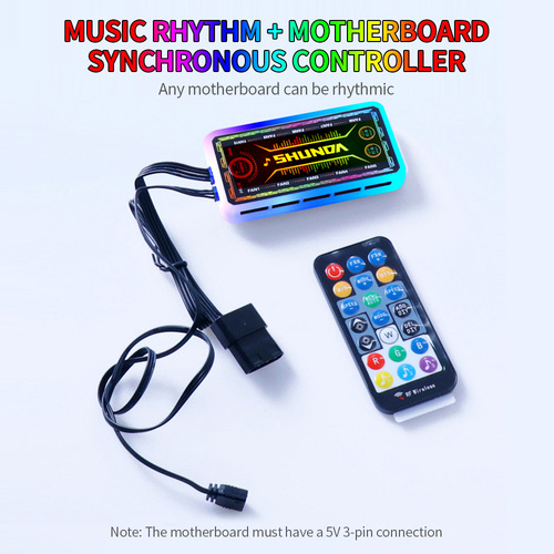 Js Controlador De Ventiladores Music Rhythm + Aura Sync Con