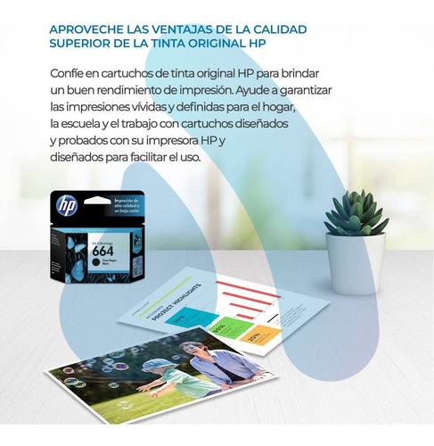 Imagen 7 de 8 de Cartucho Hp 664 Negro F6v29al Orig. 2675 2135 3635 3775 4675