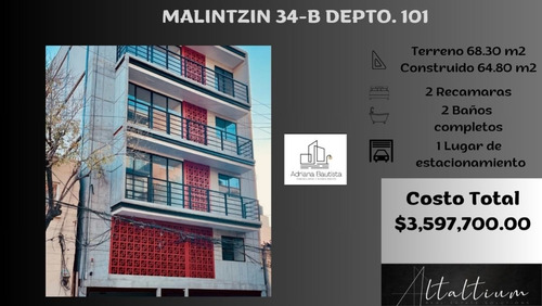 Departamento En La Delegación Benito Juarez, Col. Portales Oriente, Malintzin 34-b Depto. 101, Cuenta Con Elevador Y Vigilancia 24 Hrs.   Nb10-di