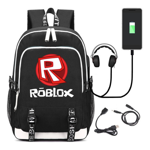 Bolso Escolar Roblox Usb Fashion Mochila 28 781 En Mercado Libre - fashionrun kid roblox mochila con aislante para el