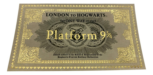 4 Tickets A Hogwarts - Harry Potter - Plataforma 9 3/4