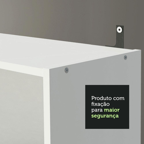 Estante Librero Organizador Madesa 6908 Con 6 Nichos Blanco