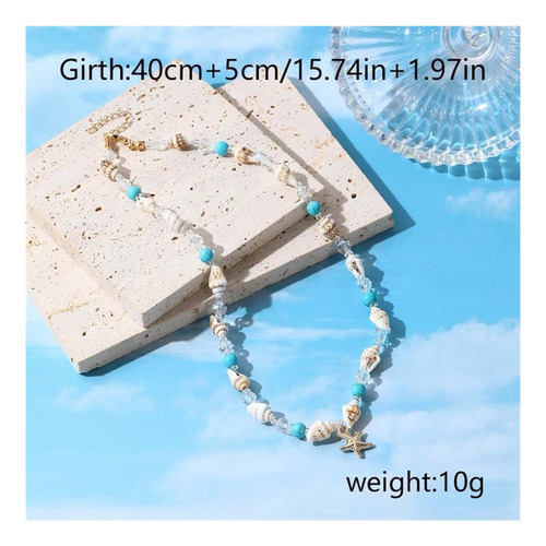 Hwjq 3 Piezas Bohemia Concha Estrella De Mar Collar Verano Tamaño 1. 8 Cm