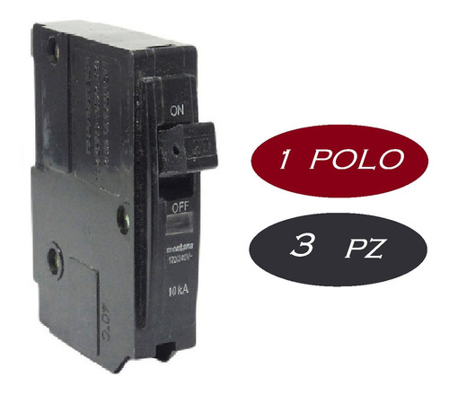 Pastilla 1 Polo Interruptor Termomagnético Montana (3pz)