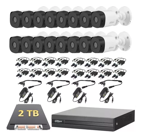 KIT DE VIDEOVIGILANCIA CON 16 CÁMARAS IP BULLET CON RESOLUCIÓN 2K.  MOD.KITIP416 