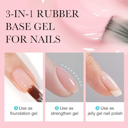Jgo 6 Esmaltes De Uñas En Gel Venalisa Con Base De Goma Tran