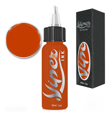 Tinta De Tatuagem Viper Ink Tinta Para Tatuagem Cor Laranja Orgânico Do 30ml