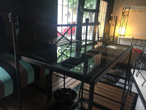Imagen 2 de 10 de Mesa De Luz Con 2 Estantes De Vidrio 60x35