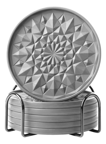 Juego 6 Posavasos Silicona Antideslizante Para Mesa
