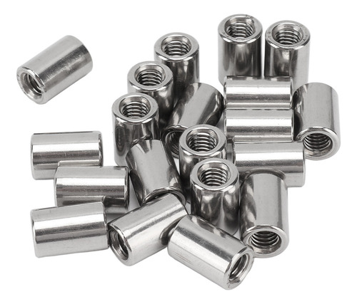 Tuerca De Conexión Redonda, 20 Piezas, Varilla De Acero Inox