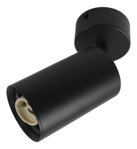 Spot Luminária Sobrepor Alumínio Orientável Mr16 Gu10 Bivolt Cor Preto 127/220v