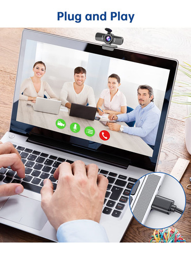 Cámara Web Gospace W5-b 1080p Usb Con Micrófono Y 3d