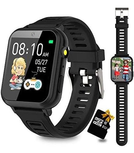 Reloj Inteligente P/niños Retysaz M/delgada 3-14 Años- Negro