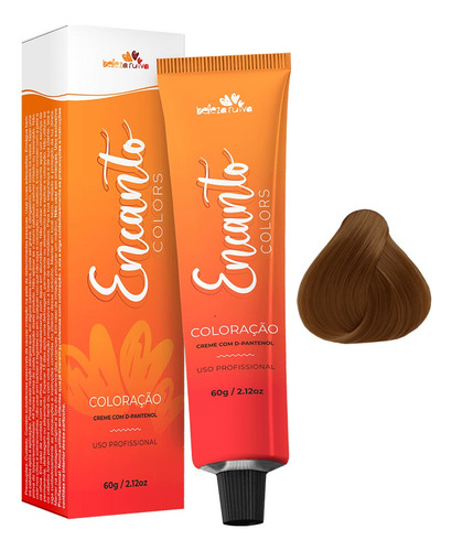 Kit Encanto Colors 7.43 E Oxigenada 20vol 6% - Duas Unidades Tom Louro Médio Cobre Dourado