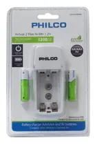 Comprar Cargador De Pilas Recargables Aa Aaa 9v Philco + 2 Pilas Aaa