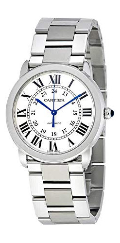 Cartier Ronde Solo Silver Opaline Reloj Para Mujer Wsrn0012