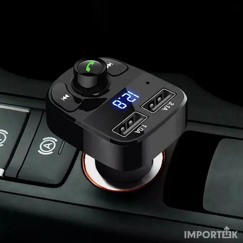 Transmisor Bluetooth Fm Audio Auto Carro Manos Libres Usb