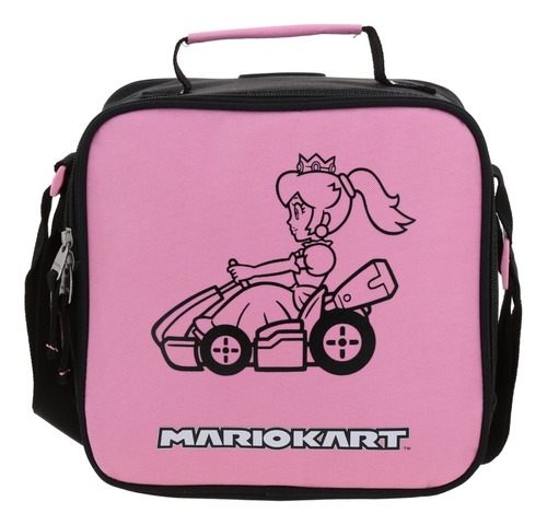 Kit Mochila+lonchera+lapicera Mario Bros Peach Gogo 2025 Negro Liso