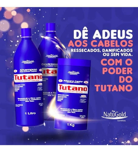 Kit 3l Tutano Shampoo, Condicionador Cauterização 3x1000
