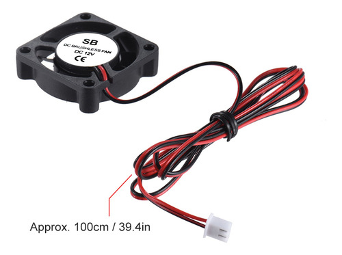 Imagen 8 de 8 de 2pcs Anet 40 * 40 10 Mm Dc 12v Sin Escobillas Ventilador De