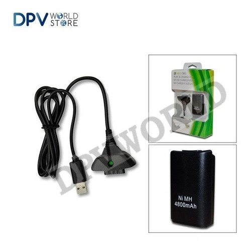 Batería Recargable 4800 Mah Control Inalámbrico Xbox 360