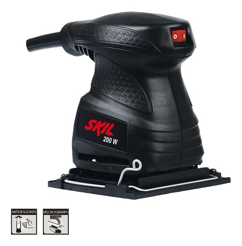 Lixadeira Orbital De Palma Skil 7232 200w Cor Preto Frequência 50 Hz/60 Hz