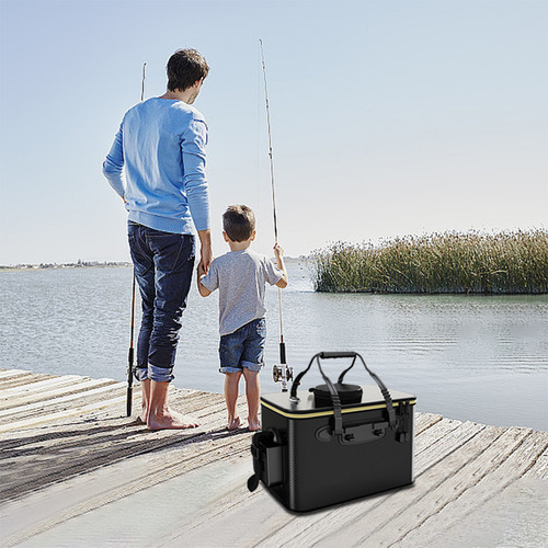 Cubo De Pesca Plegable, Contenedor De Peces Vivos, Plegable,
