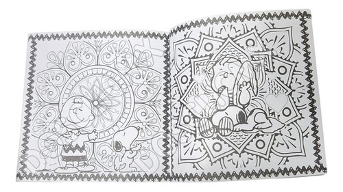 5 Libros Colorear Infantil Mandalas Peanuts Snoopy 48 Pag