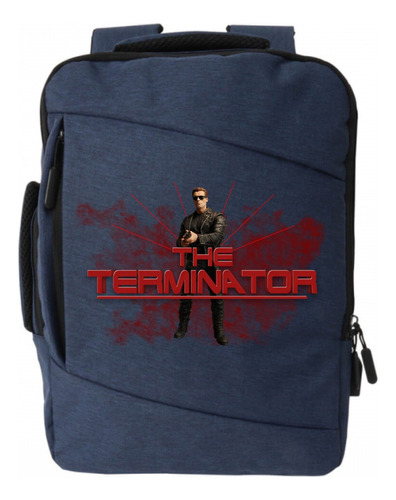 Morral Espalda Terminator Maleta Portafolio Azul 