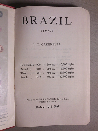 Oakenfull, J. C. Brazil (1913). 1914