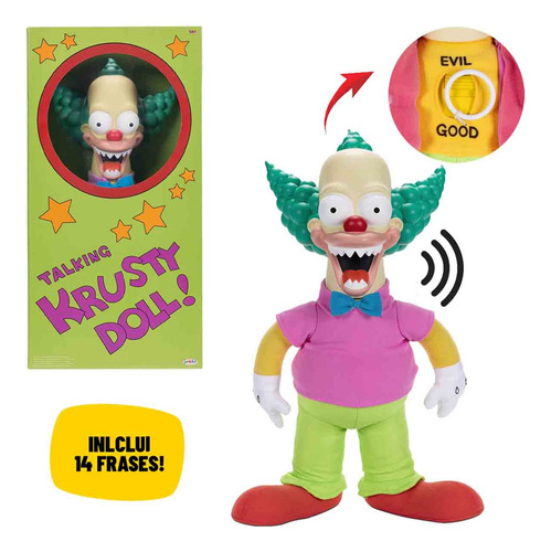 Pelucia Interativa Krusty Os Simpsons Com Som 004046 - Sunny