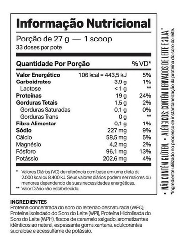 Wheydop 3w Baunilha Caramelizada - Alta Qualidade
